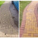 Brick Paving Patio Path Cleaned by Pressure Washing in Bristol