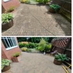Brick Paving Patio Cleaning in Bristol - Before After Photos