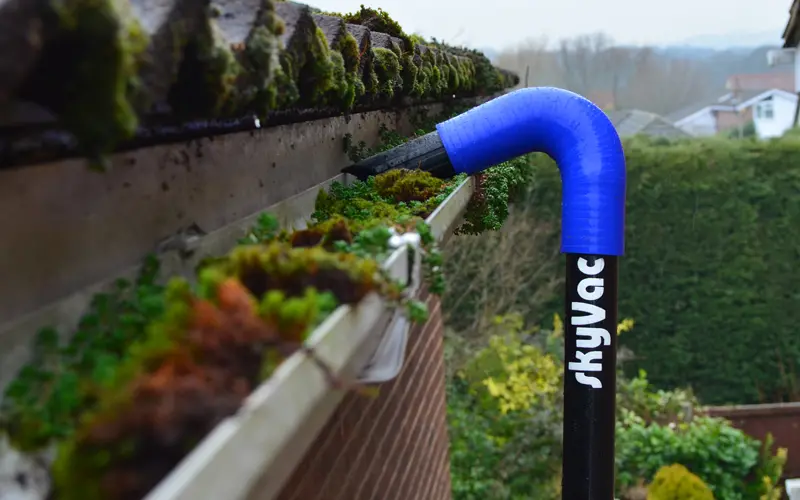 SkyVac gutter cleaning tool.- Bristol Pressure Washing