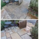 Sandstone Patio Cleaning in Bristol - Before/After Photo