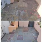 Small Area of Stone Patio Cleaning in Clifton