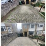 black spots on brick paving driveway in henlease, bristol