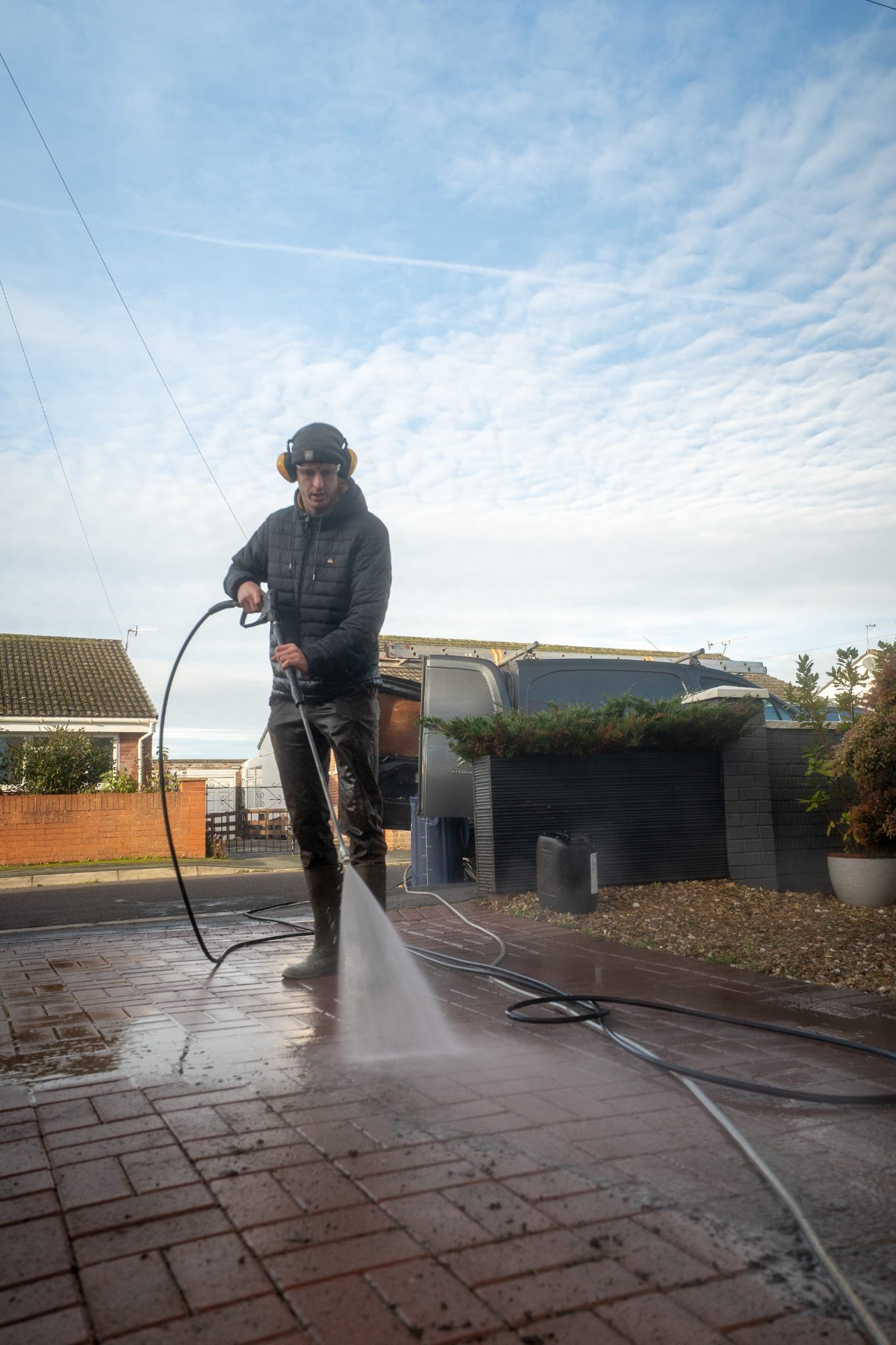 Business Owner Pressure Washing